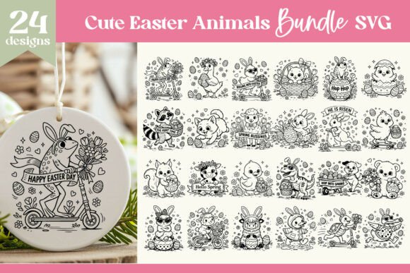 Download Cute Easter Animals SVG Bundle - Animal Collection