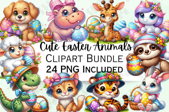 Download Cute Easter Animals Clipart - Animal Collection