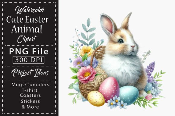 Download Watercolor Cute Easter Animal Clipart - Animal Collection