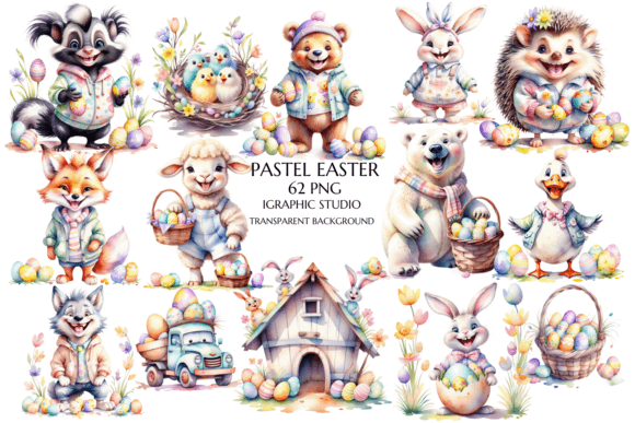 Download Pastel Easter Png Easter Animals Clipart - Animal Collection