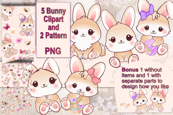 Download Cute Easter Bunny Clipart and Pattern - Cute easter bunny Collection