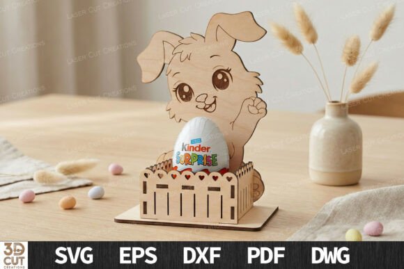 Download Cute Easter Bunny Egg Holder SVG - Cute easter bunny Collection