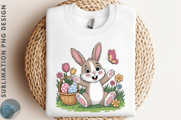 Download Cute Easter Bunny Floral PNG Clipart Des - Cute easter bunny Collection